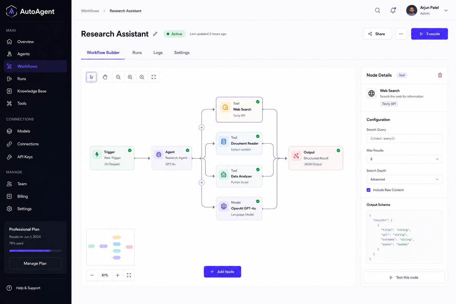 Autonomous AI Agent System — Screenshot