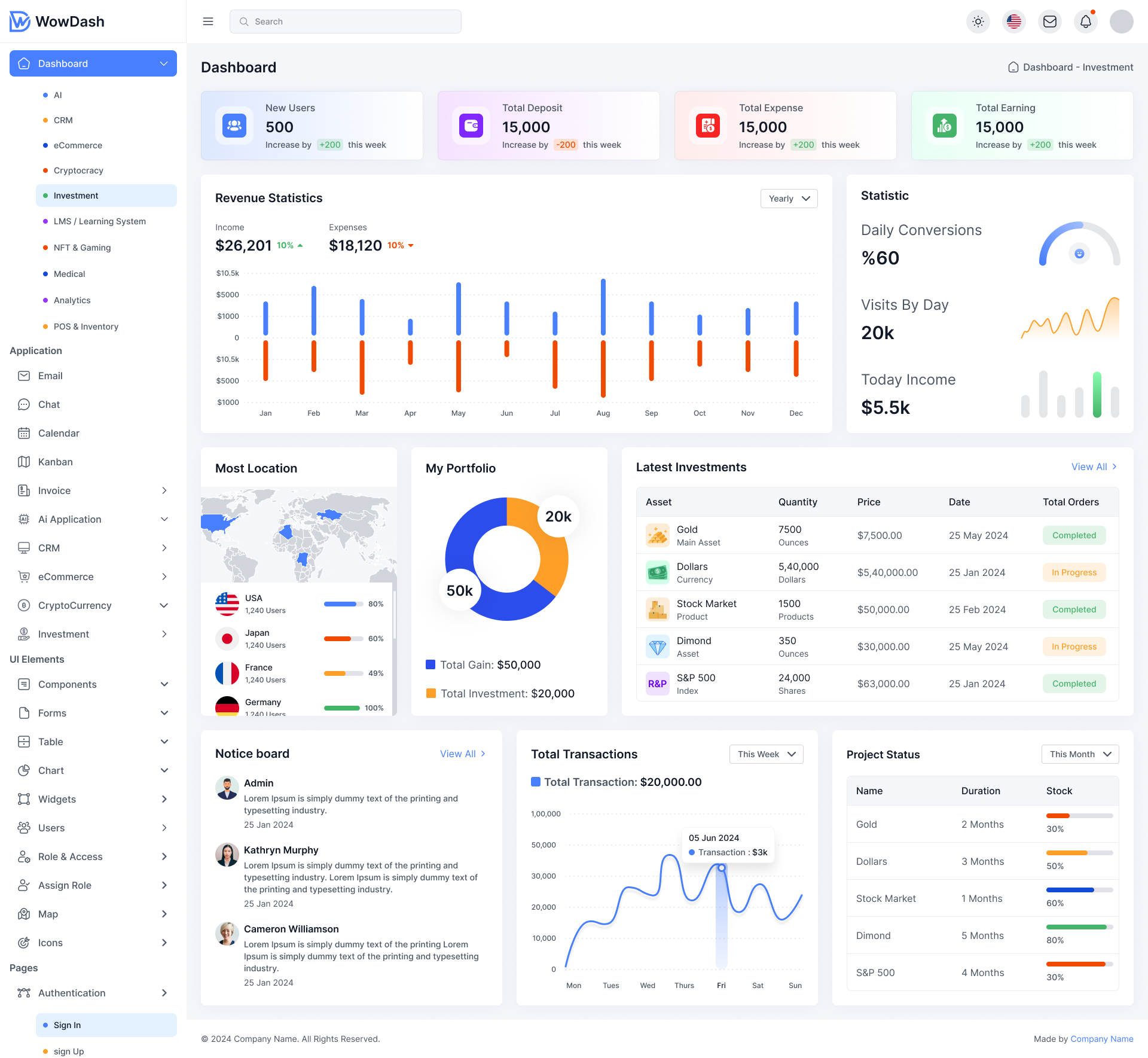 CRM & Sales Platform — Screenshot