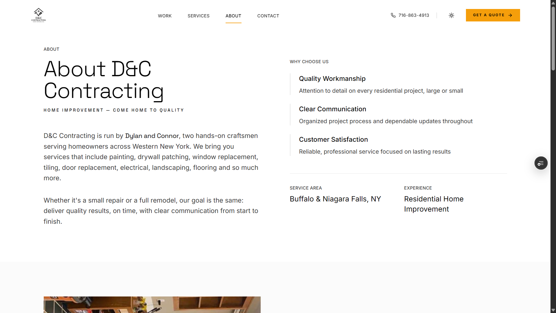 D&C Constructing — Screenshot