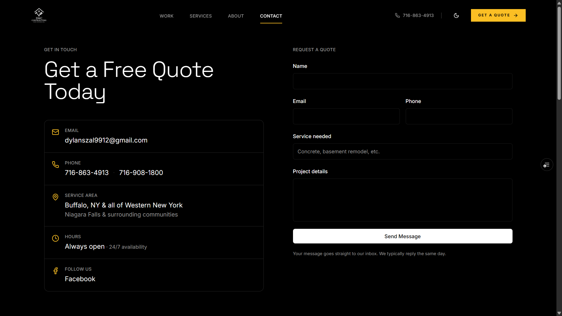D&C Constructing — Screenshot